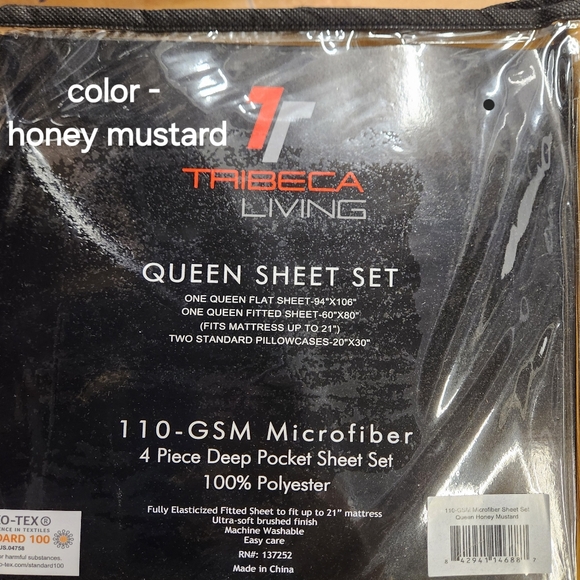 Tribeca Living Deep Pocket Queen Size Sheet Set - Must Pick A Color - Picture 6 of 6
